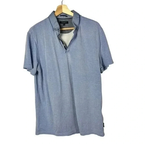 Ted Baker Missow Light Blue Lightweight Polo Short Sleeve 5 / L - Picture 1 of 4